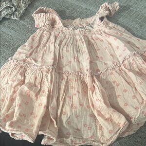 Rylee + Cru Pink Floral Kids Dress 6-7y
